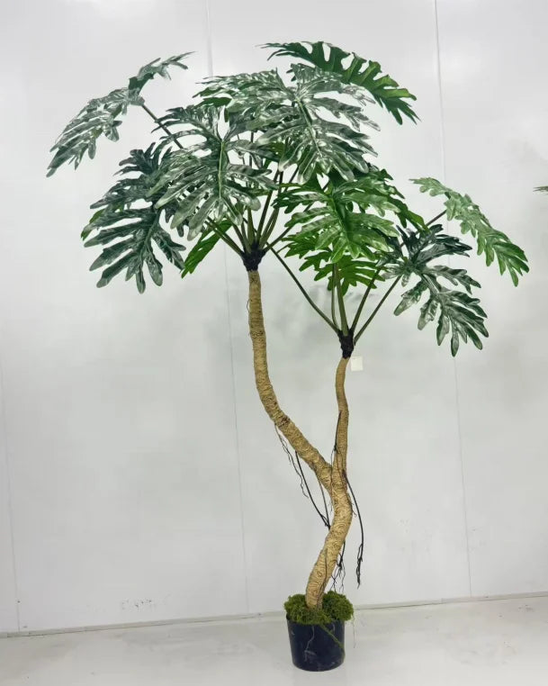 Greency High Quality UV Resistant Eco-Friendly Monstera Artificial Tree Monstera Plant Big Leaf Tree