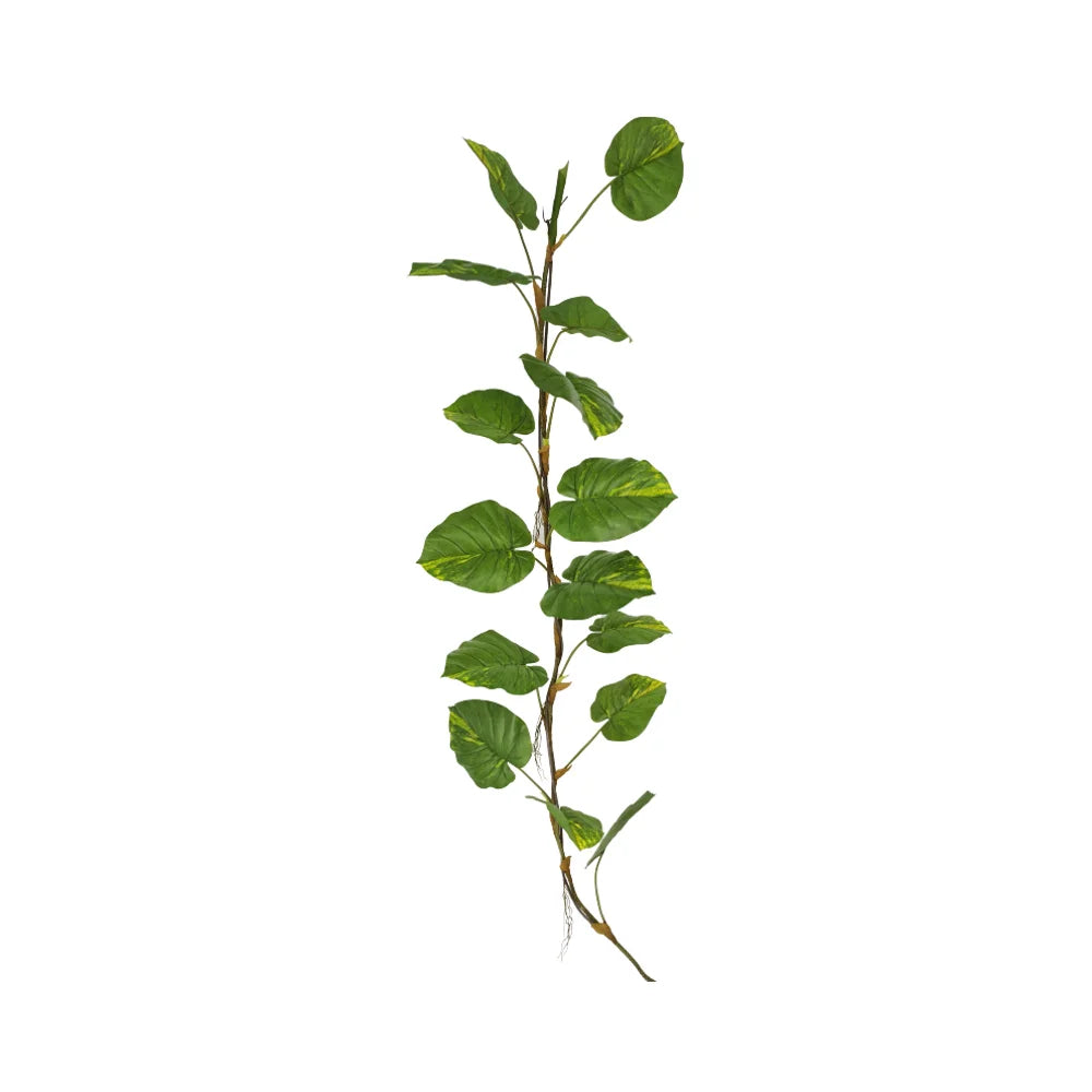 OV Brand Indoor Green Plant Rattan with Plastic Vine and Green Leaf Ceiling Decor Fabric Material in 60cm/80cm/120cm Sizes