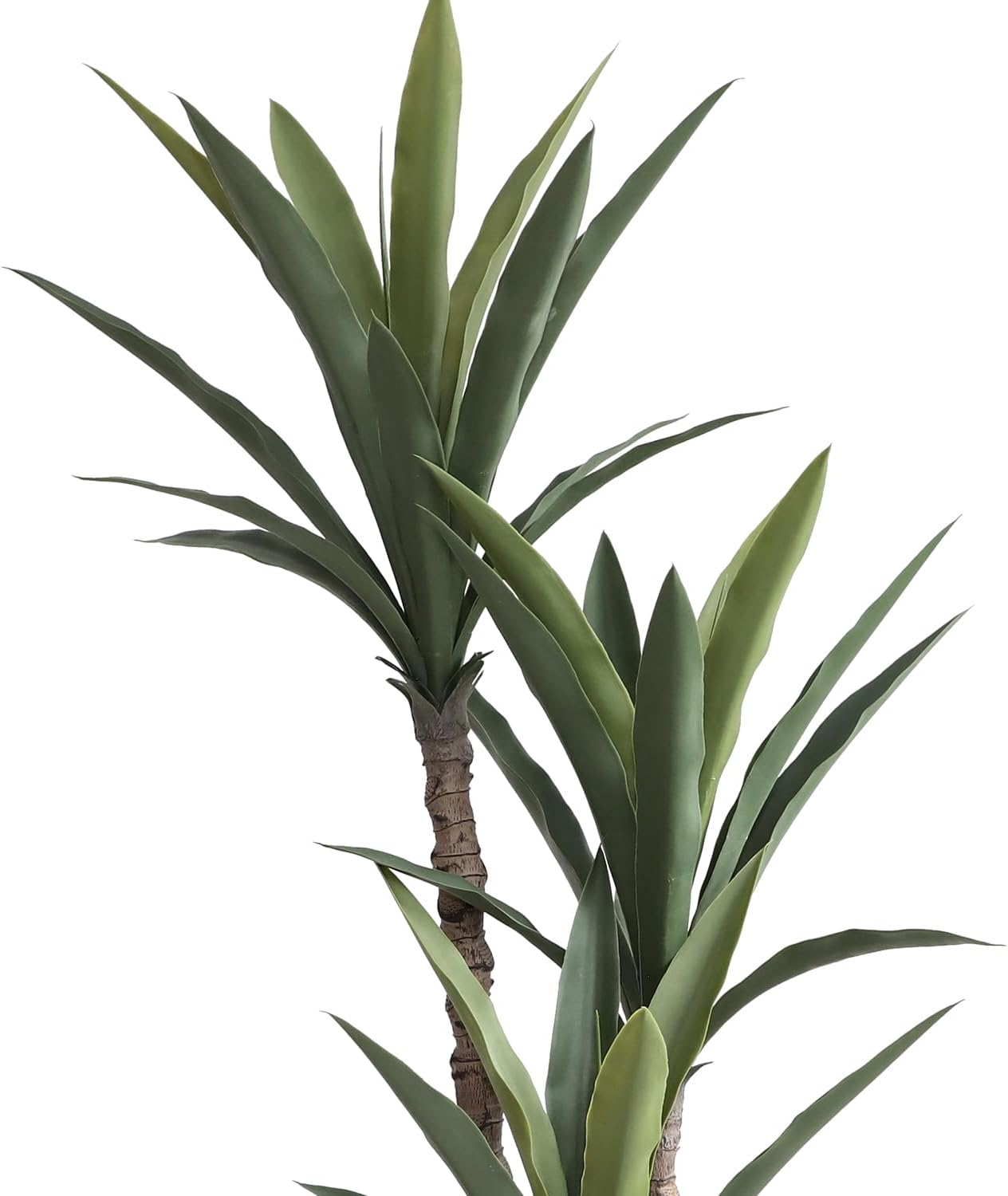 momoplant 2 Pack Artificial Agave Trees 4.5Ft Faux Agave Plant with 3 Heads Silk Faux Tree in Plastic Pot for Home Garden Office Decor