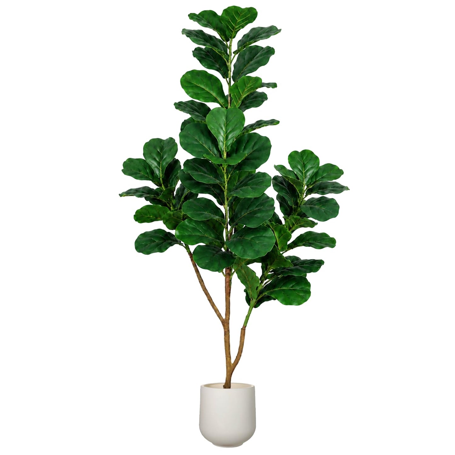 30" Artificial Fiddle Leaf Fig Tree, Realistic Fake Plants Faux Trees Indoor with Cotton Rope Basket, Artificial Plants Indoor for Apartment Home Living Room Office Decor