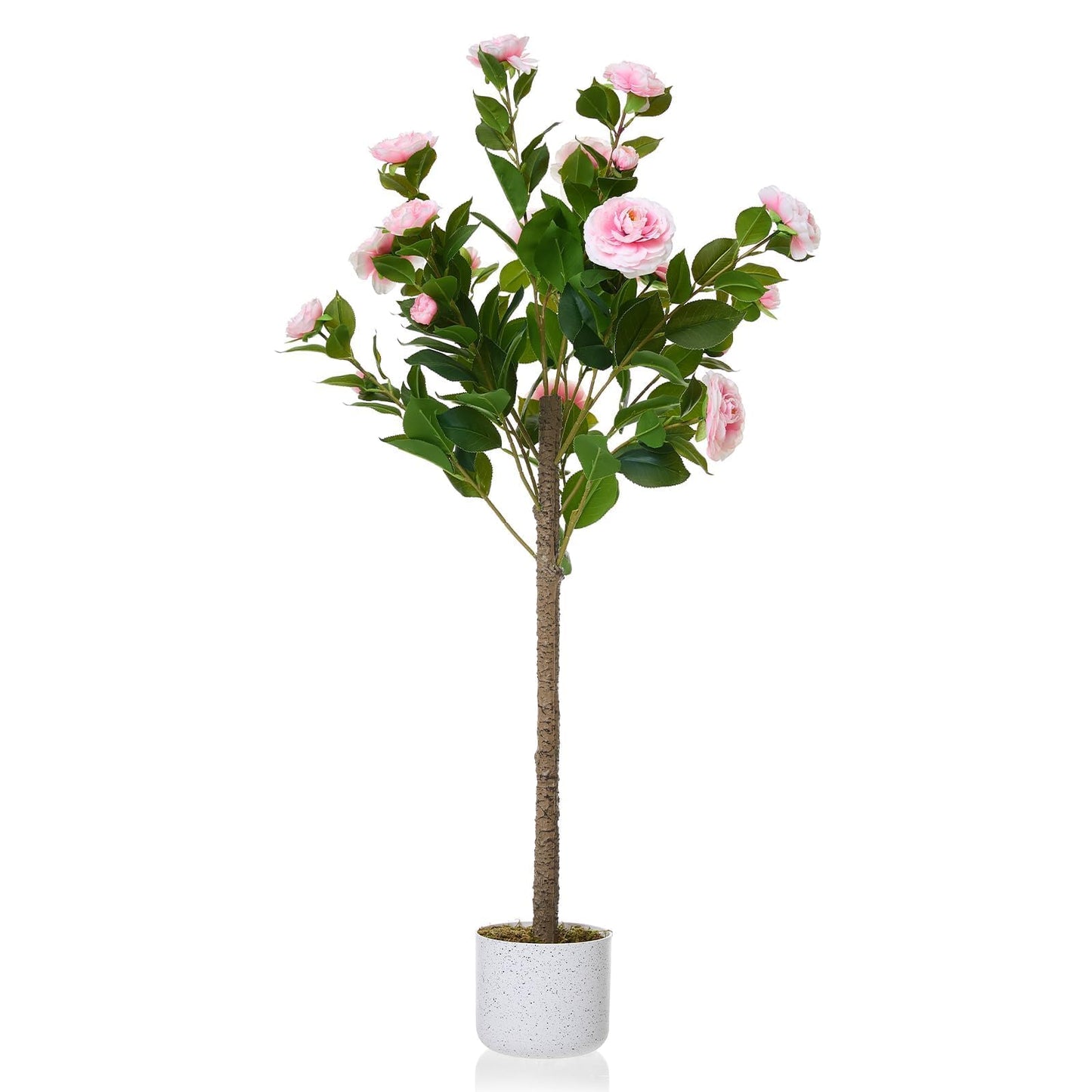 3FT Tall Artificial Trees, Fake Snake Plant with White Planter & 33 Realistic Leaves, Large Potted Artificial Sansevieria Mother in Law Tongue Plant, for Living Room Hallway Entryway