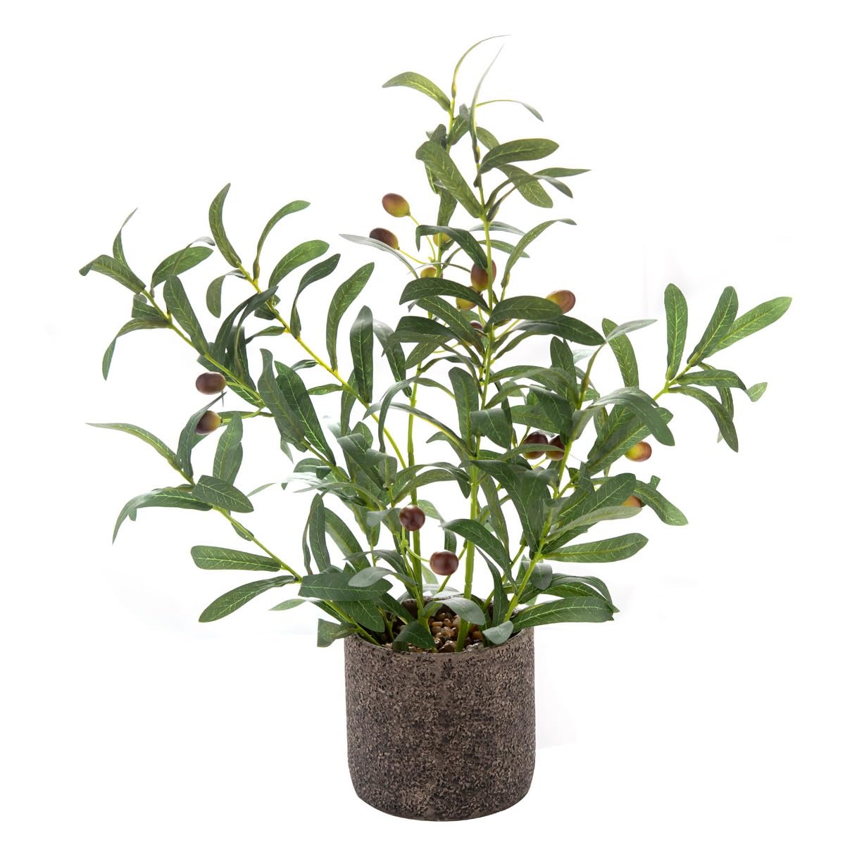 AlphaAcc Artificial Plants Decor Greenery Fake Succulents Indoor Potted Fake Plant with Rustic Black Clay Planter for Home Decor Farmhouse Room Bathroom Bedroom Kitchen Office Table Decor