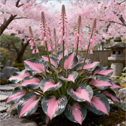 2pcs Hosta Bulb Flowers Shape Decorative Shade Landscapes with Smooth Leaf Texture Appeal (Black)