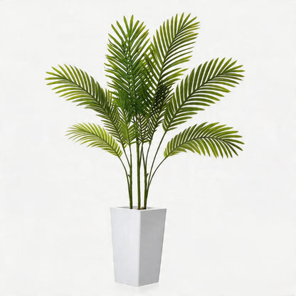 3FT Tall Artificial Trees, Fake Snake Plant with White Planter & 33 Realistic Leaves, Large Potted Artificial Sansevieria Mother in Law Tongue Plant, for Living Room Hallway Entryway