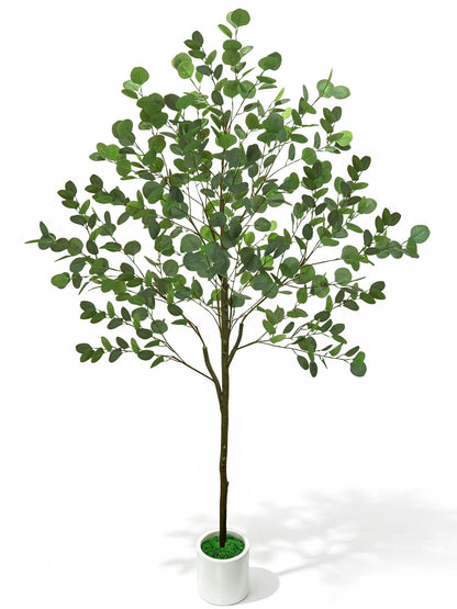 6ft Olive Trees Artificial Indoor with Pot, Faux Fake Olive Tree with Realistic Wood Trunk and Lifelike Fruits, Large Faux Plant for Home Living Room Entryway Office Decor