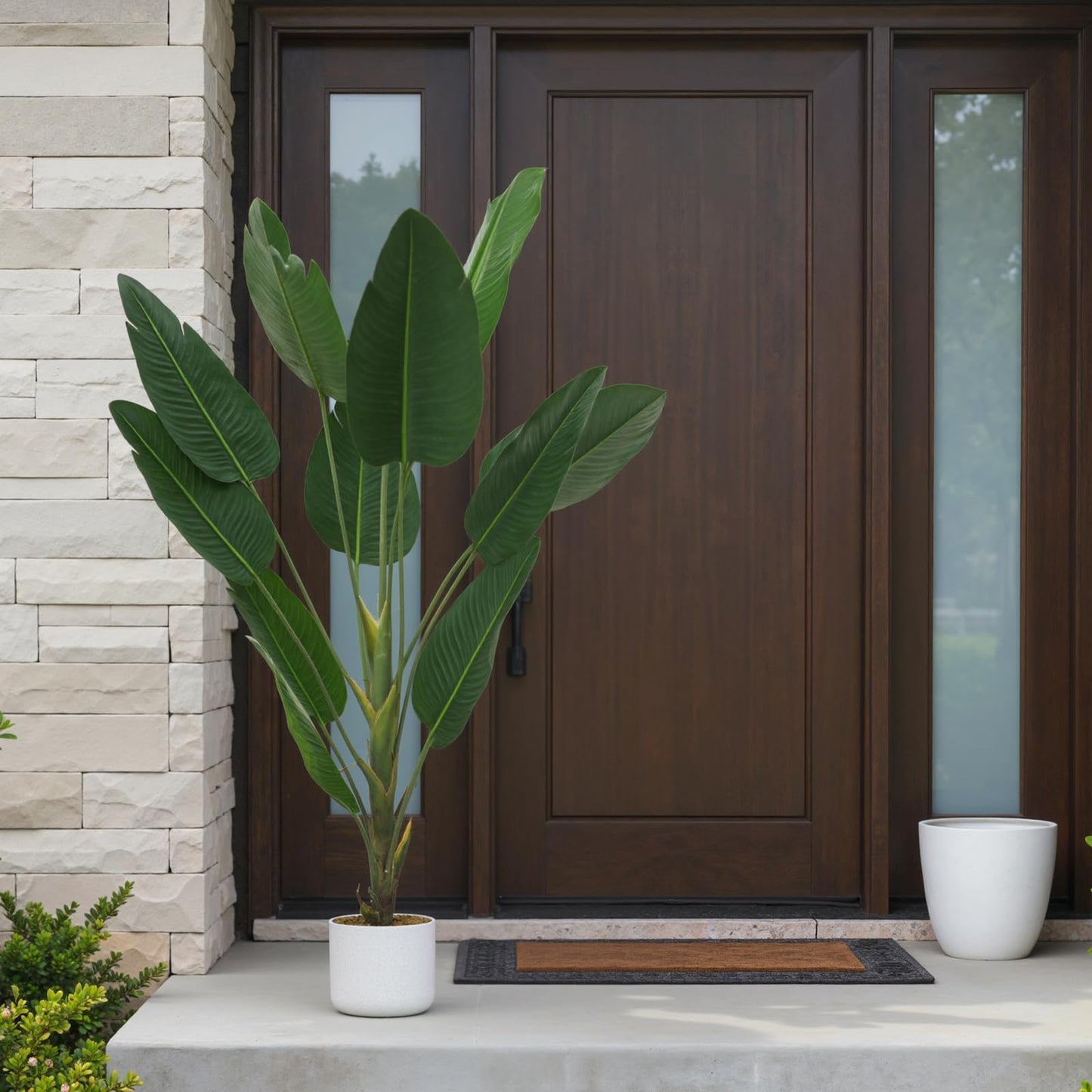 3FT Tall Artificial Trees, Fake Snake Plant with White Planter & 33 Realistic Leaves, Large Potted Artificial Sansevieria Mother in Law Tongue Plant, for Living Room Hallway Entryway