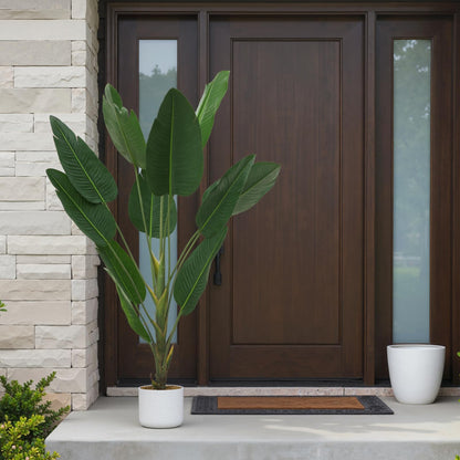 3FT Tall Artificial Trees, Fake Snake Plant with White Planter & 33 Realistic Leaves, Large Potted Artificial Sansevieria Mother in Law Tongue Plant, for Living Room Hallway Entryway