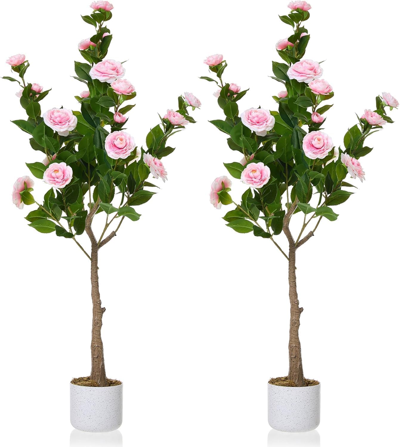 3FT Tall Artificial Trees, Fake Snake Plant with White Planter & 33 Realistic Leaves, Large Potted Artificial Sansevieria Mother in Law Tongue Plant, for Living Room Hallway Entryway