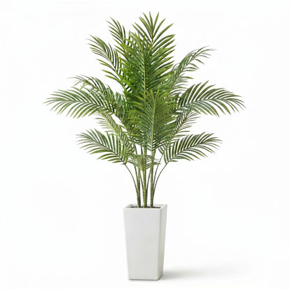 3FT Tall Artificial Trees, Fake Snake Plant with White Planter & 33 Realistic Leaves, Large Potted Artificial Sansevieria Mother in Law Tongue Plant, for Living Room Hallway Entryway
