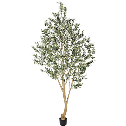 Realead 6ft Artificial Olive Tree, Tall Faux Olive Tree Plants, Fake Potted Olive Silk Tree with Branches and Fruits, Artificial Trees for Modern Home Office Living Room Floor Decor Indoor (72in)