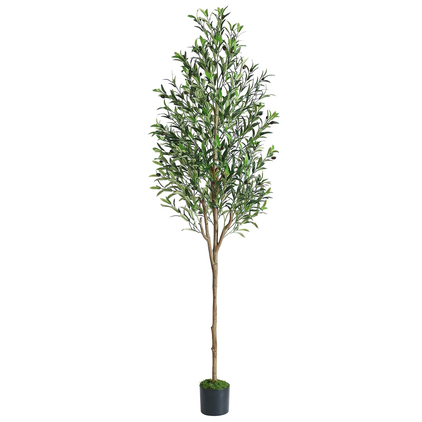 Alupssuc 6ft Olive Tree Artificial Indoor, Fake Tree Potted Faux Olive Trees with Lifelike Fruits and Realistic Leaves, Artificial Plants Indoor Fake Plants for Modern Home Office Living Room Decor