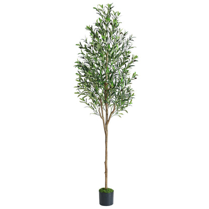 Alupssuc 6ft Olive Tree Artificial Indoor, Fake Tree Potted Faux Olive Trees with Lifelike Fruits and Realistic Leaves, Artificial Plants Indoor Fake Plants for Modern Home Office Living Room Decor