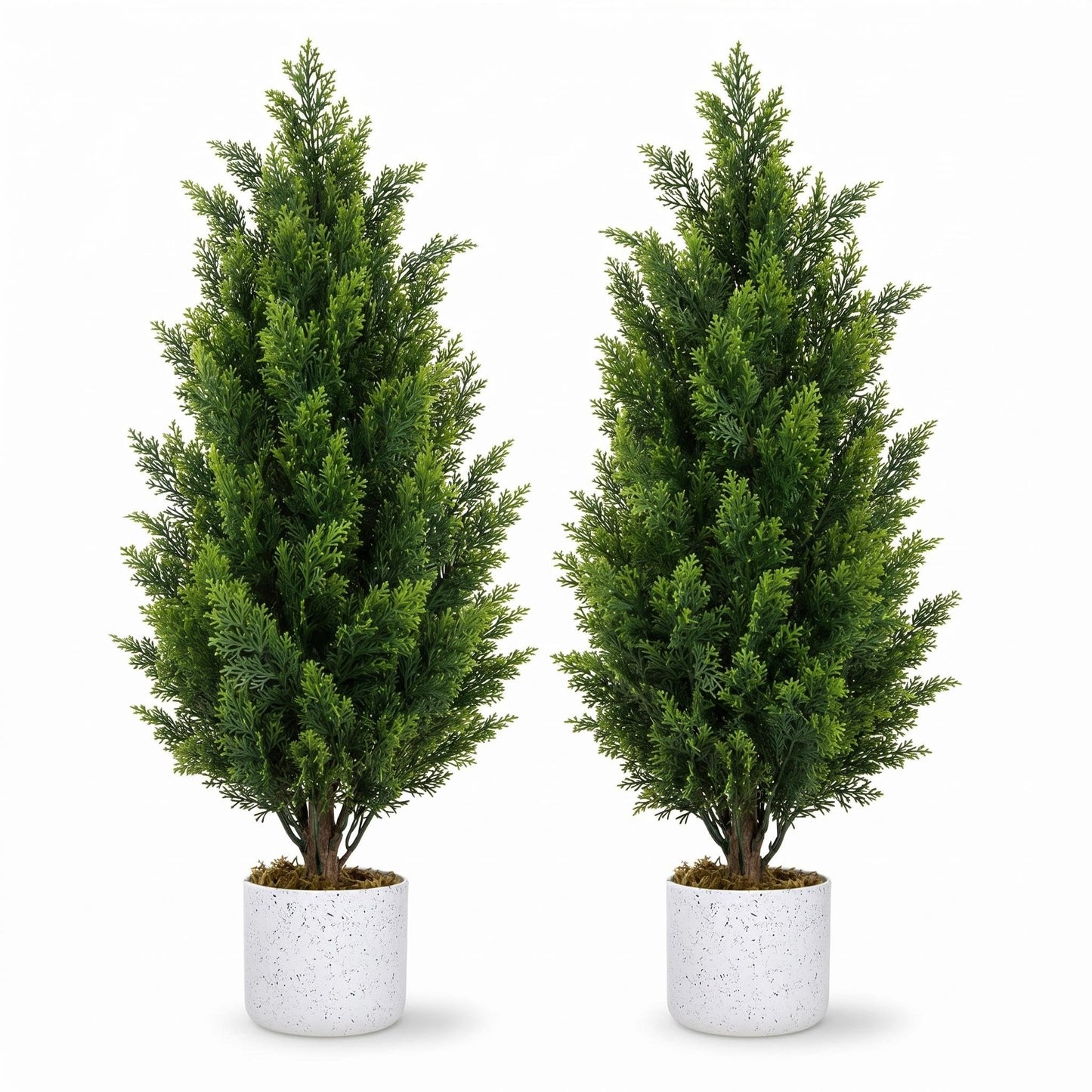 3FT Tall Artificial Trees, Fake Snake Plant with White Planter & 33 Realistic Leaves, Large Potted Artificial Sansevieria Mother in Law Tongue Plant, for Living Room Hallway Entryway