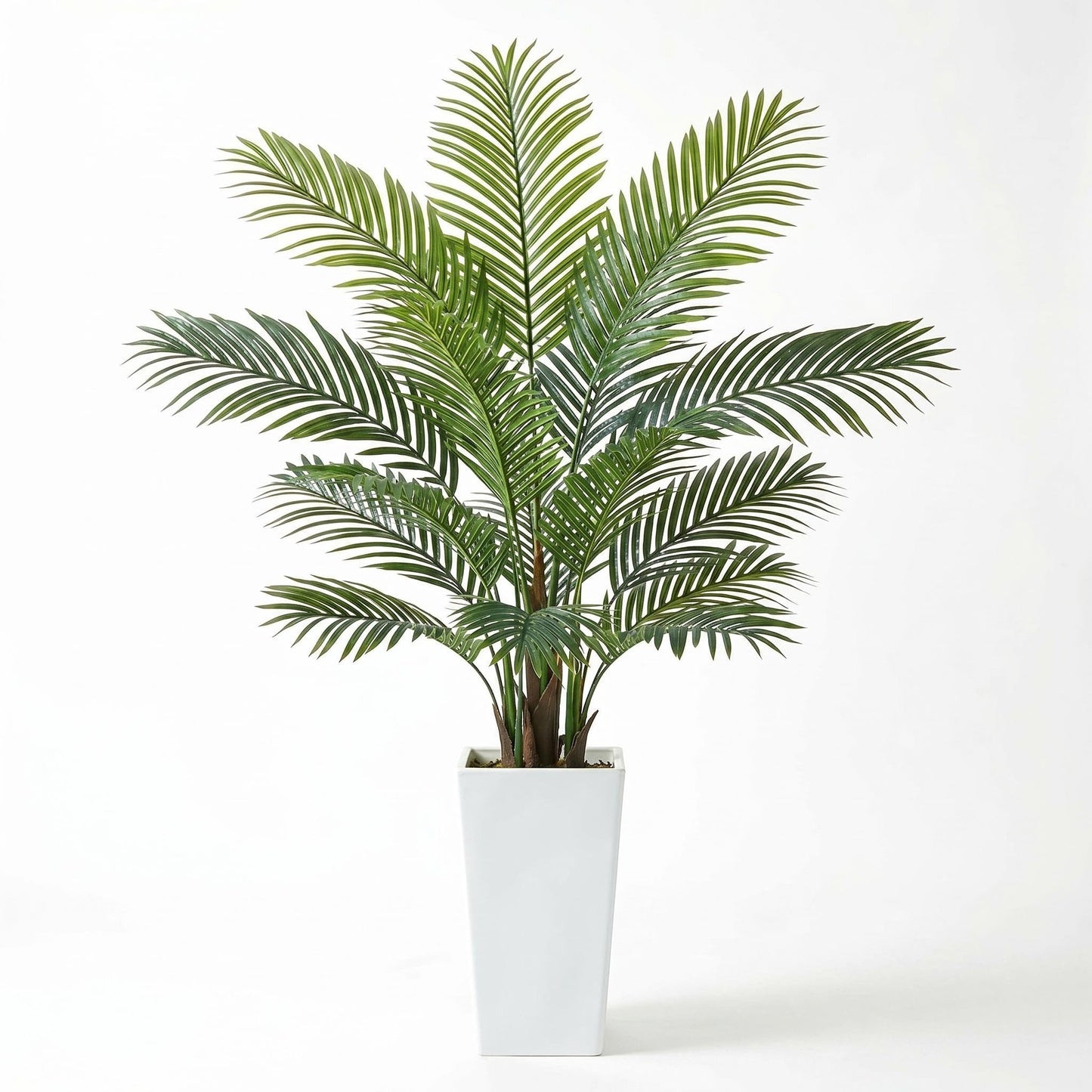 3FT Tall Artificial Trees, Fake Snake Plant with White Planter & 33 Realistic Leaves, Large Potted Artificial Sansevieria Mother in Law Tongue Plant, for Living Room Hallway Entryway