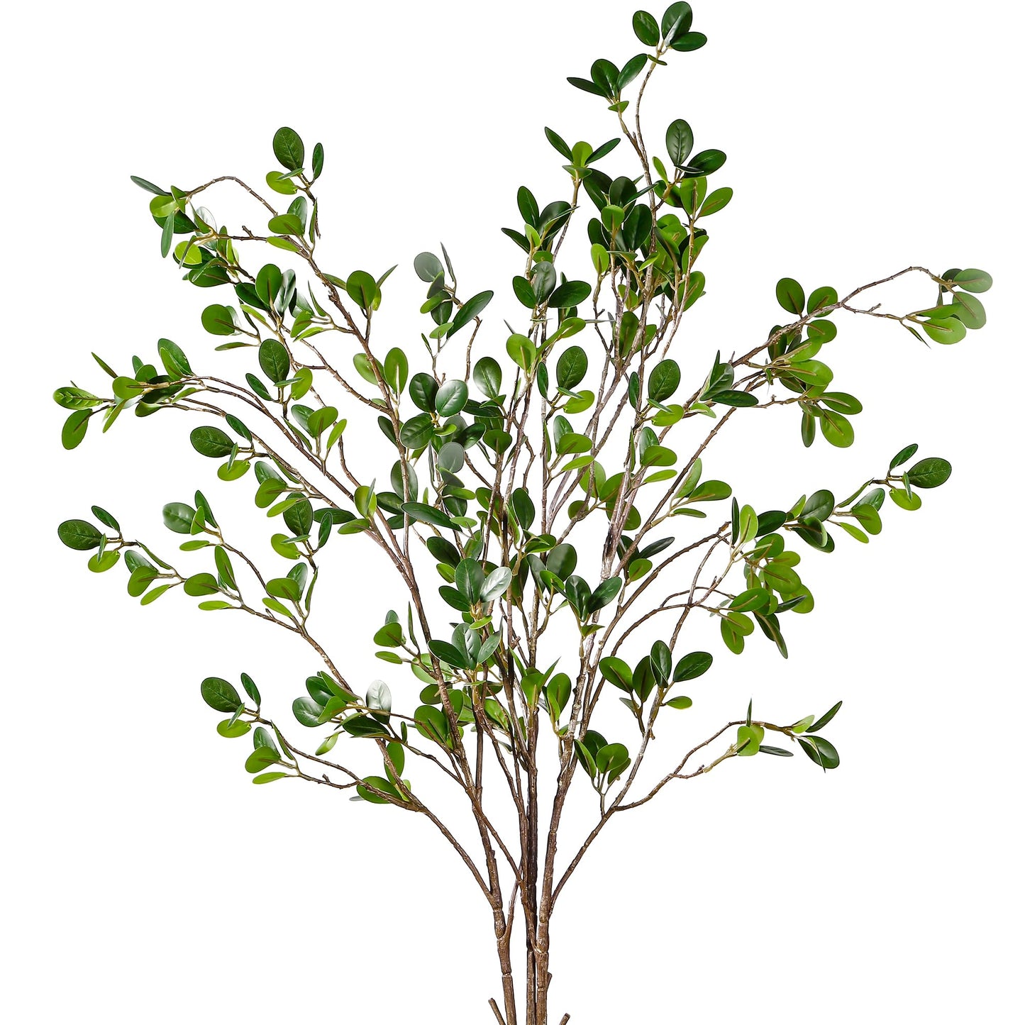 Sggvecsy 43’’ 4Pcs Artificial Ficus Branches Faux Leaf Spray Green Eucalyptus Branches Artificial Greenery Stems Fake Ficus Twig Plants for Home Office Wedding Vase Filler Shop Decoration