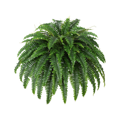 Dkaltm Artificial Boston Fern Bush- Set of 2 Large Artificial Ferns for Outdoors, 45Inch Large Faux Ferns, Suitable for Office & Living Room Decor, 55Branches for Each Bouquet