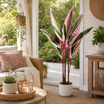 3FT Tall Artificial Trees, Fake Snake Plant with White Planter & 33 Realistic Leaves, Large Potted Artificial Sansevieria Mother in Law Tongue Plant, for Living Room Hallway Entryway