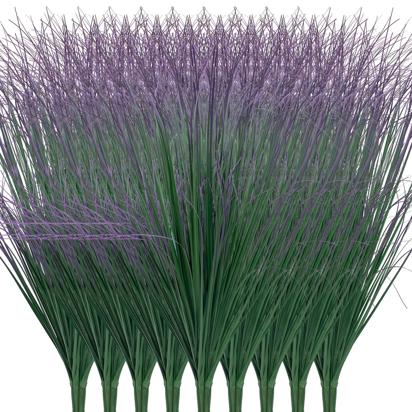 12Pcs Artificial Grass Plants, Faux Shrubs Wheat Grass, Artificial Tall Grass Fake Plants for Outdoor Decor,Artificial Greenery Stems Weed for Room Indoor Home Decor（Green Red Tail）