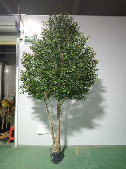 10ft Eco-Friendly Durable Plastic Artificial Olive Tree with UV & Water Resistance Ov Brand Made in China for Home Garden Decor