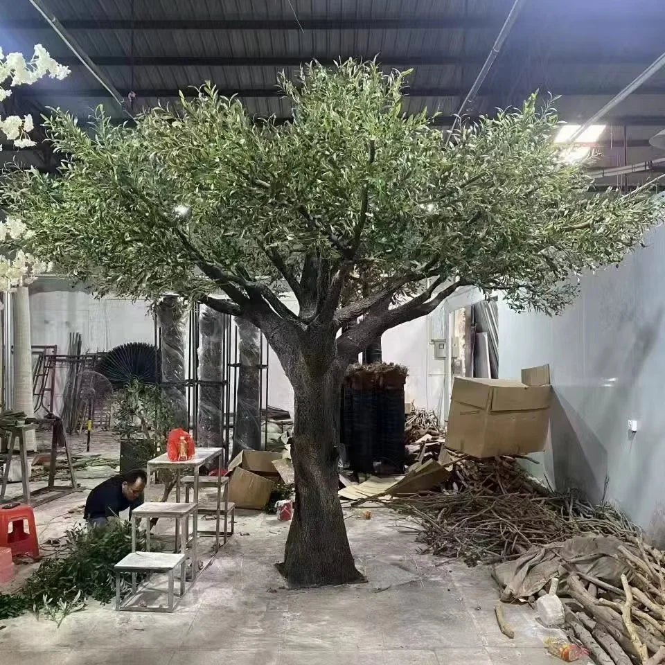 Hot Selling 7FT Artificial Olive Tree with Fruit Home Use Plastic Plants