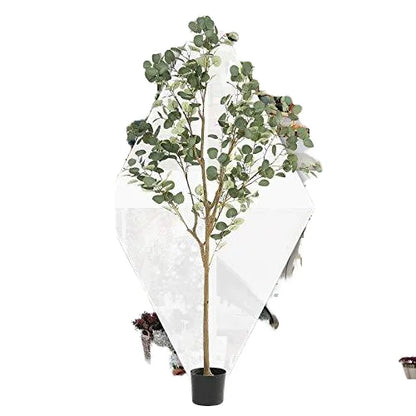 5ft Artificial Eucalyptus Tree Indoor and Outdoor Plastic Decoration Planted Money Tree