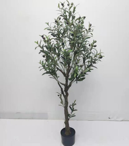 Newsample Luxury Artificial Plants Elegant Olive Trees Grass for Hotel Holiday Room Decor Art Decor for Interior Design