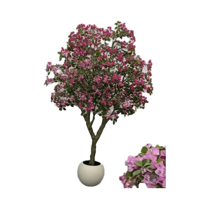 Faxu Durable Eye-Catching Simulated Rose Tree Artificial Flower 180CM Fabric Handmade High Simulation Plastic Pot Rectangular