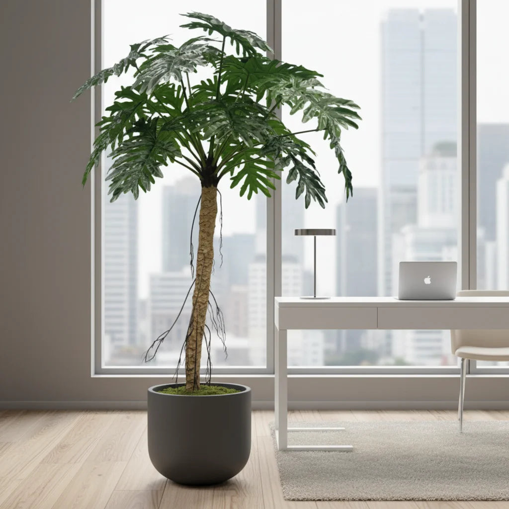 Greency High Quality UV Resistant Eco-Friendly Monstera Artificial Tree Monstera Plant Big Leaf Tree