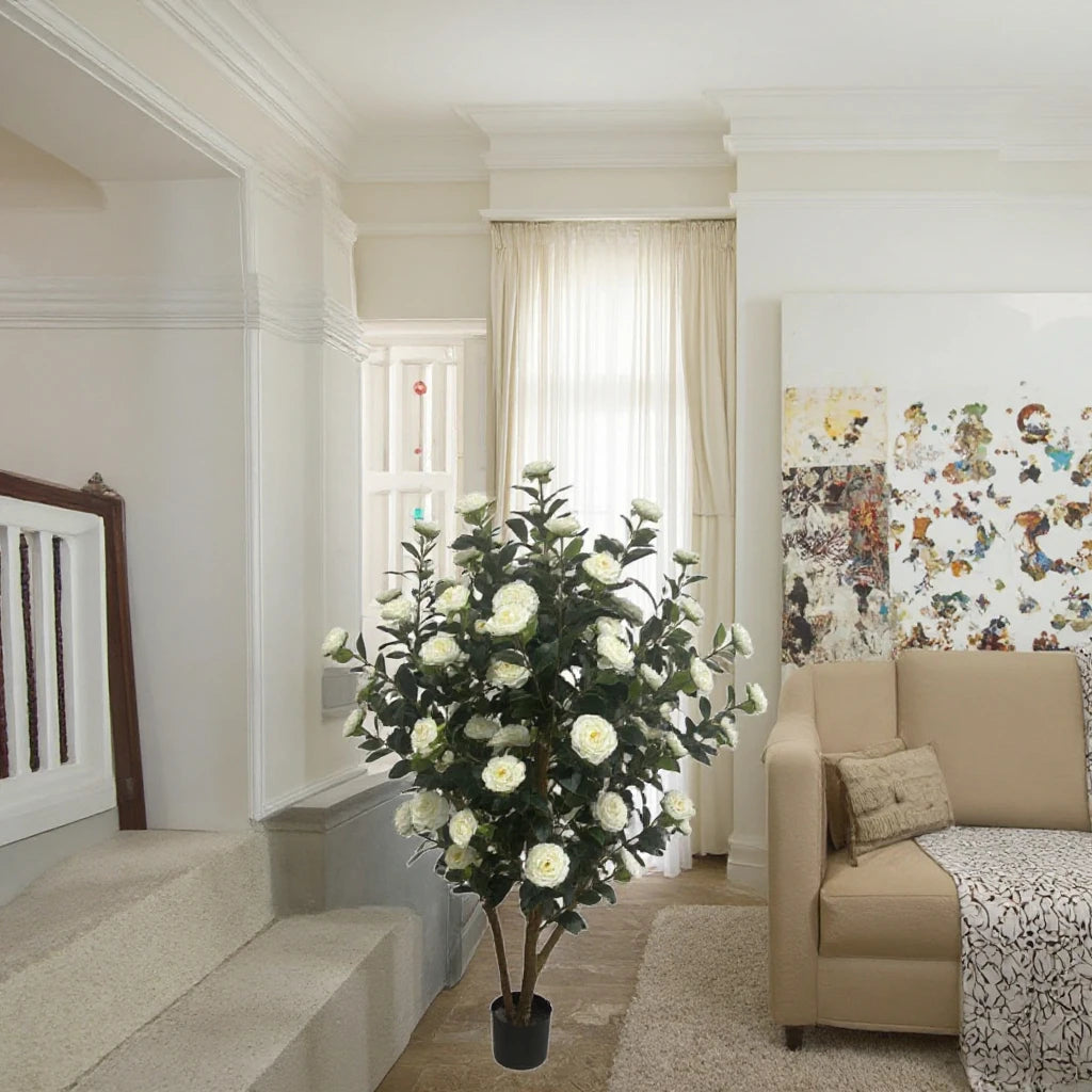 High Quality 9-Headed Camellia and Magnolia Flower Arrangement for Home Decoration for Mother's Day and Thanksgiving