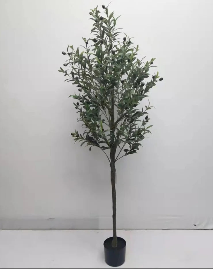 Newsample Luxury Artificial Plants Elegant Olive Trees Grass for Hotel Holiday Room Decor Art Decor for Interior Design