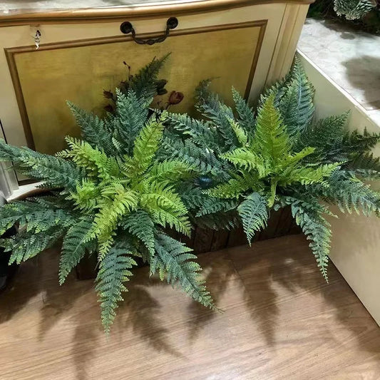 Silk Artificial UV Leaves for Home Garden Outdoor Decor Green Design Style Plastic Plant in Stock