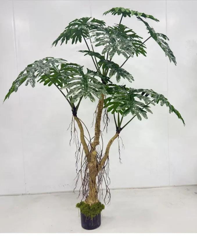 Greency High Quality UV Resistant Eco-Friendly Monstera Artificial Tree Monstera Plant Big Leaf Tree