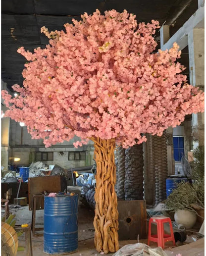 Real Wood Trunk Artificial Big Cherry Blossoms Trees 1.8m-3m Height 8-Year Usage for Indoor Office Party Plants Room Decor