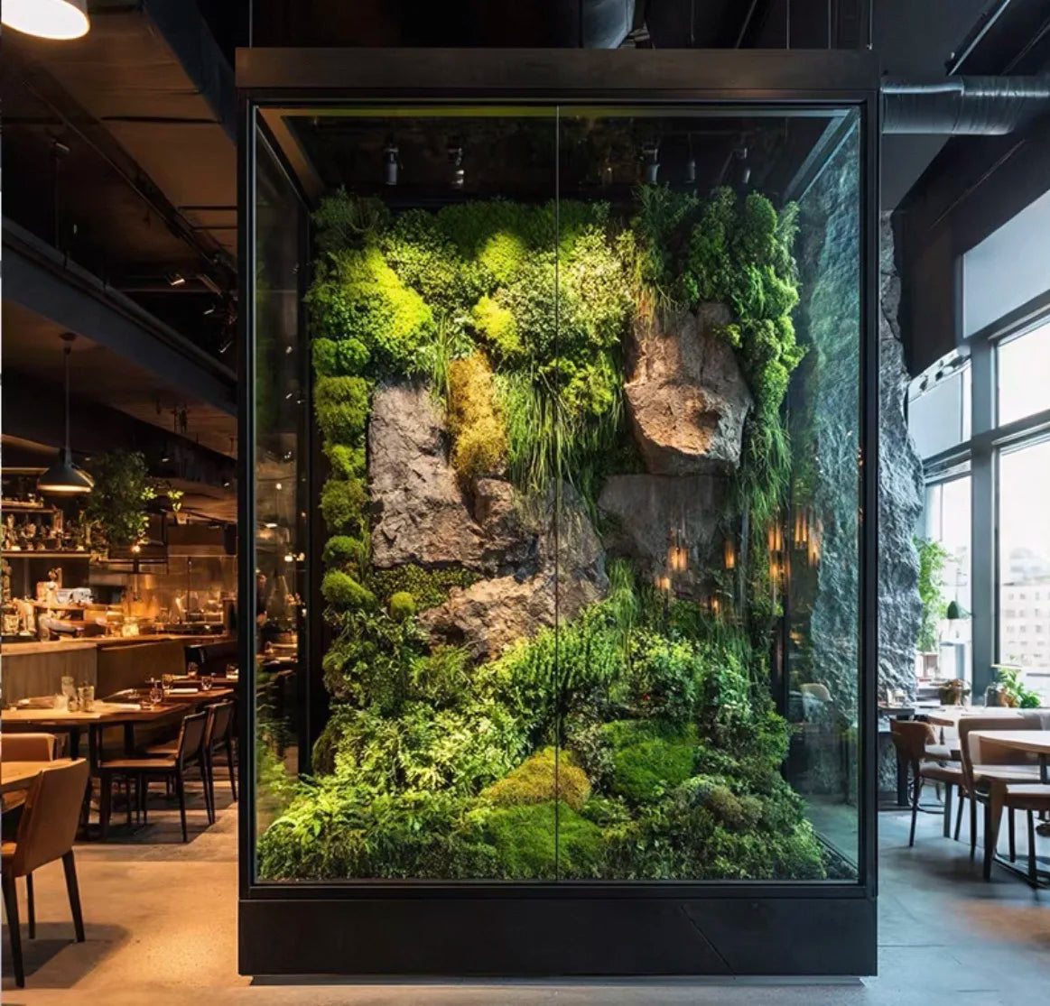 Touch Nature PE Material Artificial Landscape Waterfall System Topiary Wall Decoration for Indoor/Outdoor Use Artificial Grass