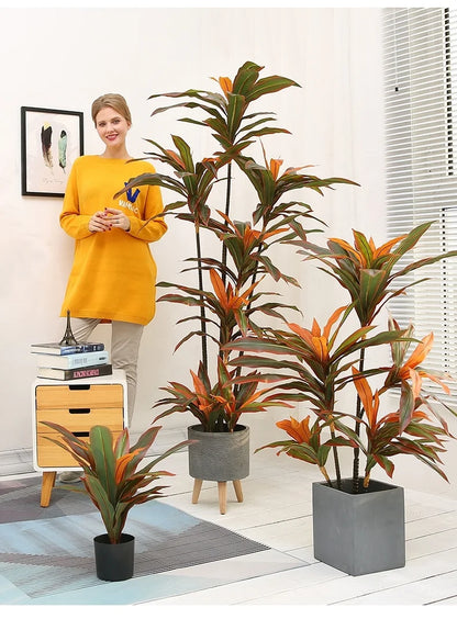 Modern Silk & Plastic Leaf Trees Home Party Decoration Artificial Plants for Nurturing a Lively Atmosphere OV Brand