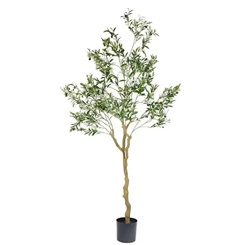 Hot Selling 7FT Artificial Olive Tree with Fruit Home Use Plastic Plants