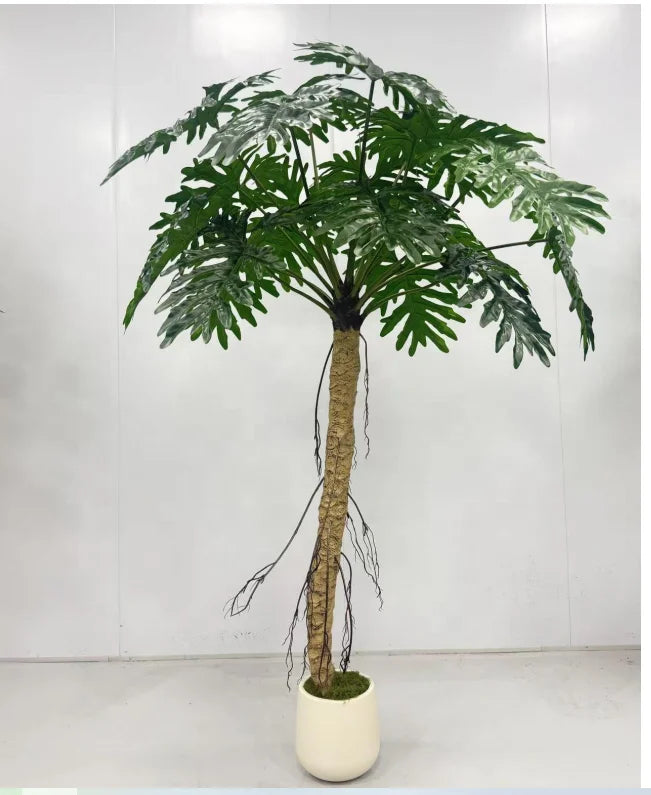 Greency High Quality UV Resistant Eco-Friendly Monstera Artificial Tree Monstera Plant Big Leaf Tree
