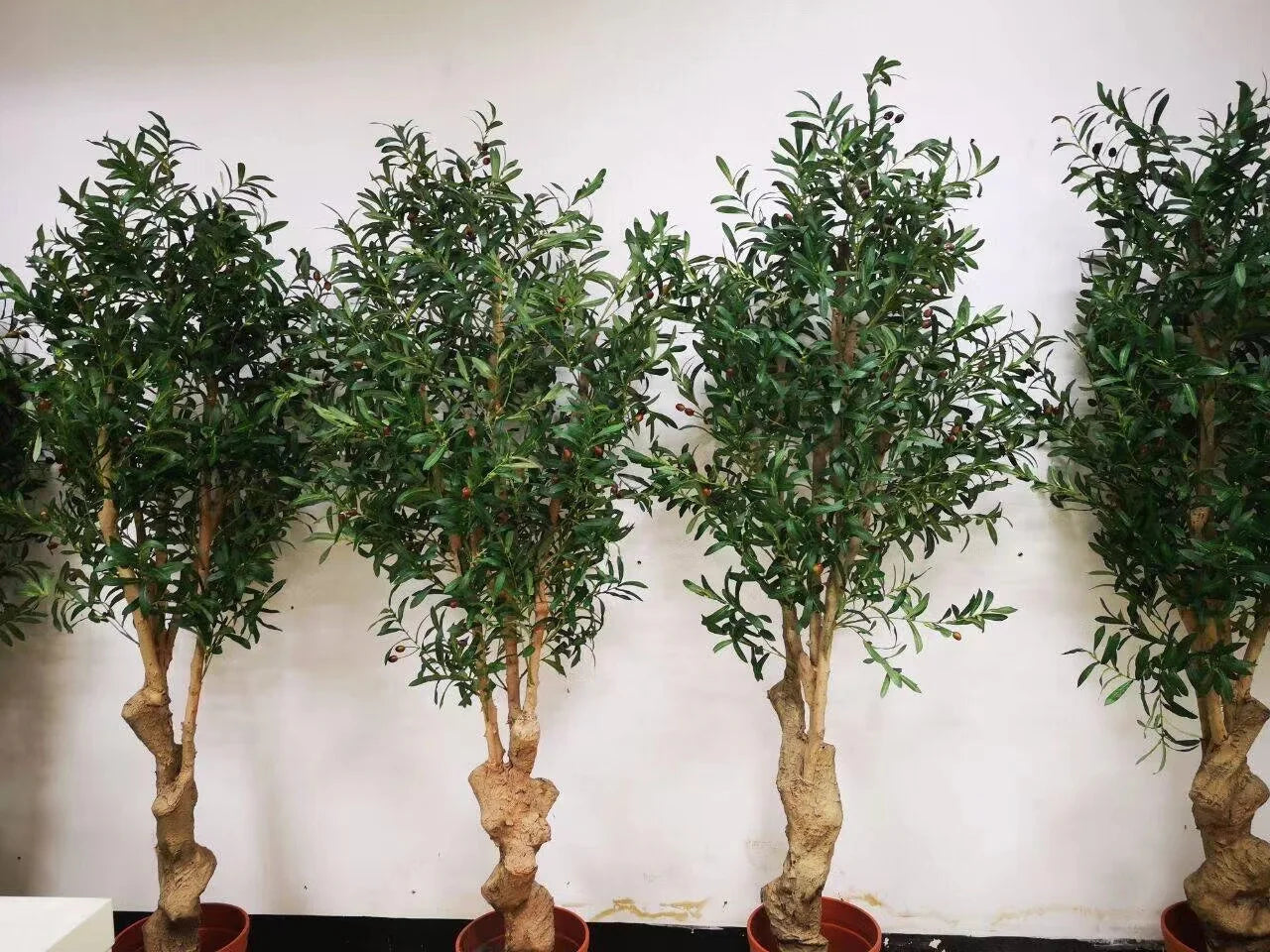 Large Old Olive Tree Fiberglass Trunk 6ft 7ft Artificial Fabric Beautiful Garden Decorative Element