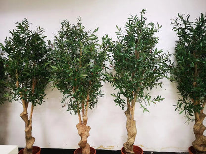 Large Old Olive Tree Fiberglass Trunk 6ft 7ft Artificial Fabric Beautiful Garden Decorative Element