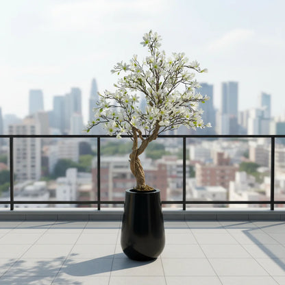 OV 6ft Christmas Sakura Tree with Cherry Blossoms Real Wood Fabric Fiberglass & Plastic Construction