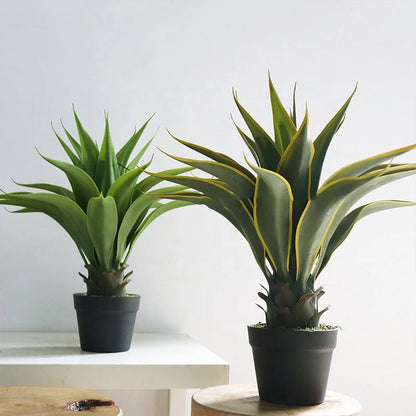 Artificial Sisal  Hemp Plastic Plants Green Gladiolus PE Material  Potted Agave Tree