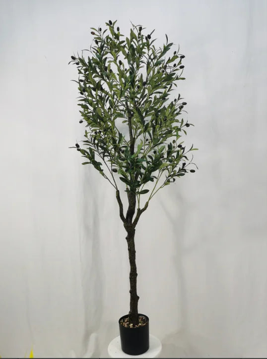 Newsample Luxury Artificial Plants Elegant Olive Trees Grass for Hotel Holiday Room Decor Art Decor for Interior Design