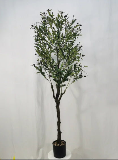 Newsample Luxury Artificial Plants Elegant Olive Trees Grass for Hotel Holiday Room Decor Art Decor for Interior Design
