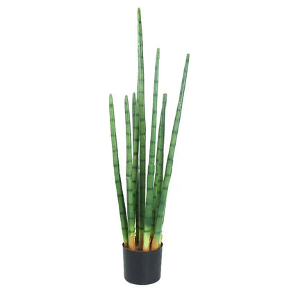 Artificial Plastic Snake Plant Tiger Piran 95cm Gold Pot Eco-Friendly Durable Indoor Outdoor
