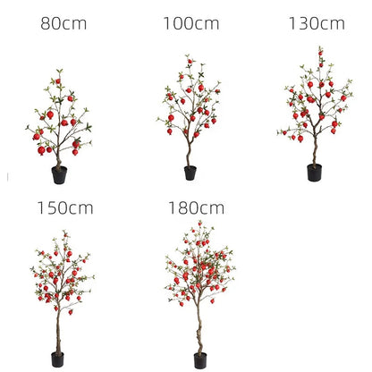 Orangewood Lemon Tree Artificial Plastic Potted Plants Beautiful Plastic Indoor Garden Decor