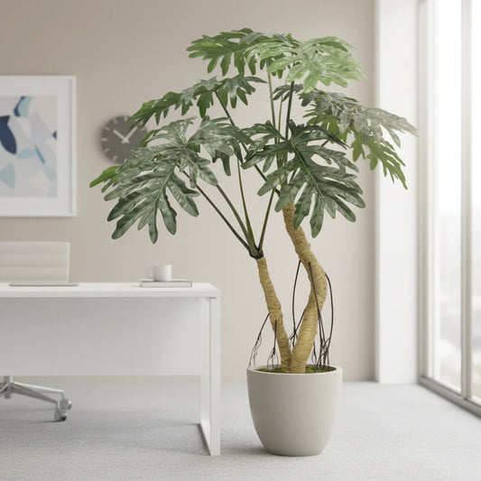 Greency High Quality UV Resistant Eco-Friendly Monstera Artificial Tree Monstera Plant Big Leaf Tree