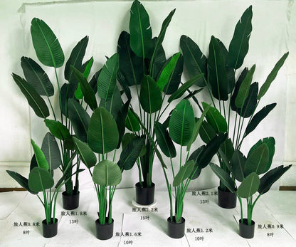 Fabric 4ft 6ft 7ft Tall Artificial Travel Banana Trees Party Office Room Space Grass Plants 120cm 180cm Sizes in Stock