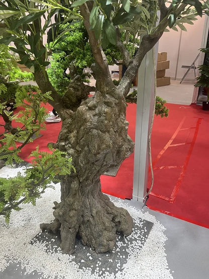 Large Old Artificial Olive Tree for Office Shopping Mall Store Decoration New Fake Grass Branch Plant Made of Plastic Fiberglass