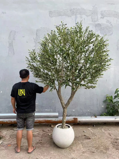 Large Artificial Olive Tree Interior Plastic Potted Plant Decor Stylish Plastic Decoration Tree