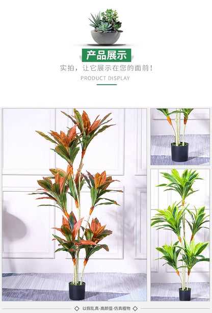 Modern Silk & Plastic Leaf Trees Home Party Decoration Artificial Plants for Nurturing a Lively Atmosphere OV Brand